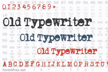 Old Typewriter Font Download - Fonts4Free