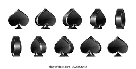 Set Spades Suit Cards Suit Playing Stock Vector (Royalty Free ...