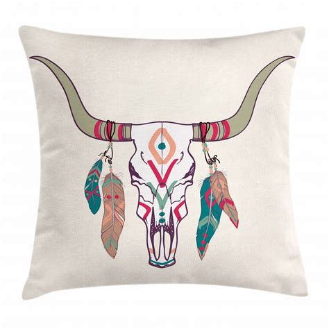 LONGHORN CATTLE TAPESTRY PILLOW COVER