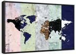 Diversified World Map Wall Art | Digital Art