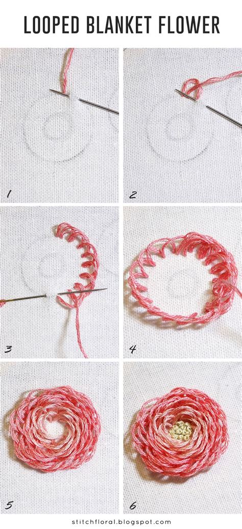 Looped blanket & turkey stitch flowers tutorial - Stitch Floral