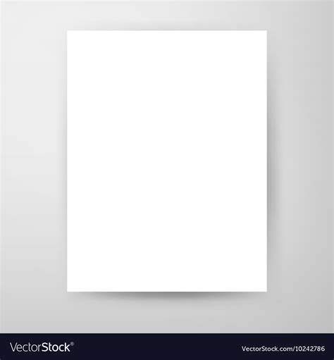 White blank poster mockup Royalty Free Vector Image