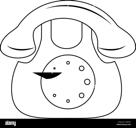 telephone icon cartoon in black and white Stock Vector Image & Art - Alamy