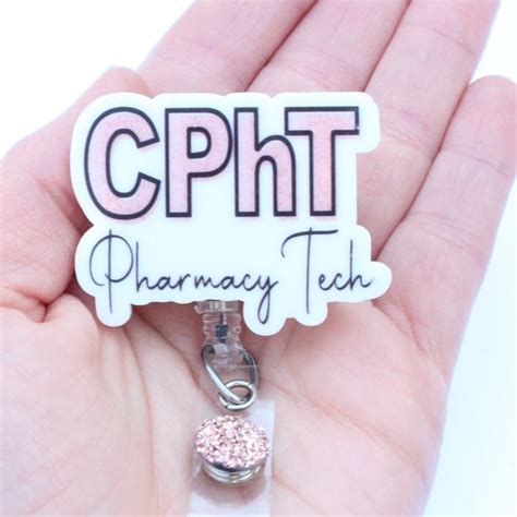 Pharmacy Technician Badge Holder W/retractable Reel - Etsy