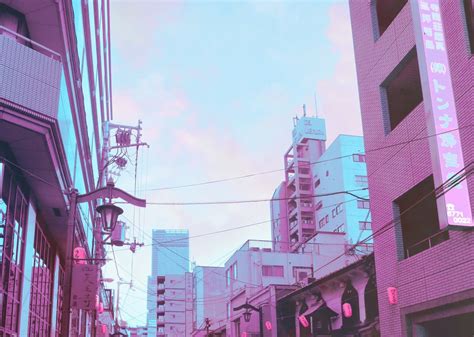 Pink Anime City Wallpapers - Wallpaper Cave