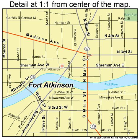 Fort Atkinson Wisconsin Street Map 5526675