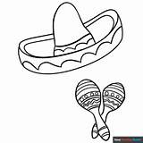 Cinco de Mayo Coloring Page  Easy Drawing Guides sketch template