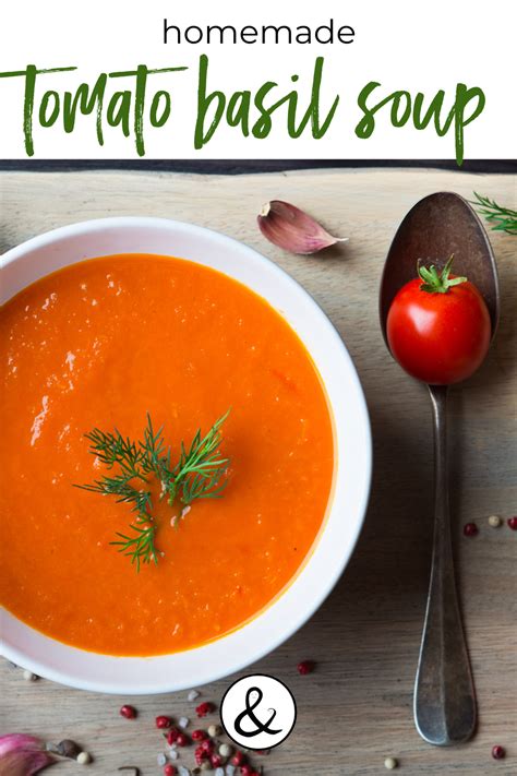 Homemade Tomato Basil Soup | Homemade tomato basil soup, Healthy soup ...