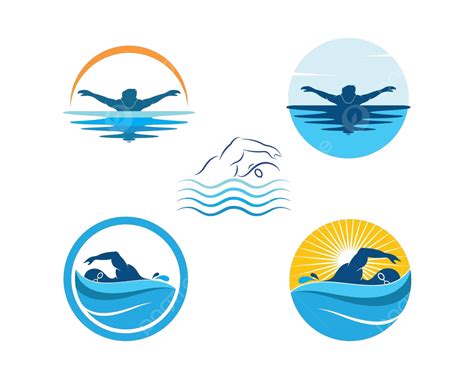 Swimming Icon Logo Vector Illustration Design Champion Man Splash Vector, Champion, Man, Splash ...