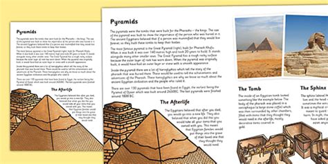 The Ancient Egyptians The Pyramids Information Print Out - egypt