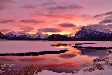 "Sunrise" - the Vermilion Lakes in Banff NP, in the Canadian Rockies ...