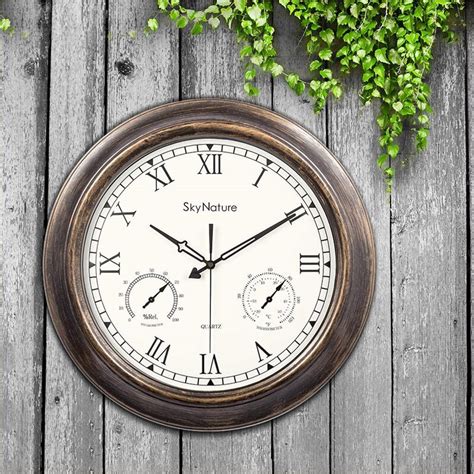 ZONYON Waterproof Outdoor Clock, 18 Inch Large Outdoor Clocks With ...