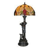 Found it at Temple & Webster - Table Lamp with Bent Stained Glass Grapes Shade | Table lamp ...