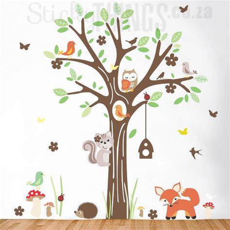 Woodland Forest Wall Art Sticker - StickyThings.co.za | Woodland wall ...