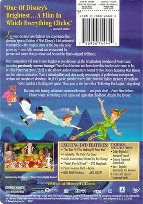 Peter Pan: Special Edition (DVD 1953) | DVD Empire