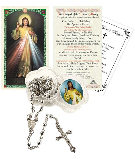 Buy Divine Mercy Chet - Prayer Card, Divine Mercy Rosary with Saint ...