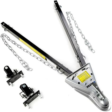 Biltek Adjustable Universal Tow Bar with 2x Safety Chains for 2 ...