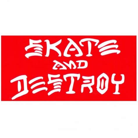 Thrasher Skate And Destroy Skateboard Sticker - ACCESSORIES from Native Skate Store UK