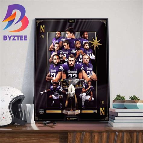 Line-up Northwestern Wildcats Football in The 2023 SRS Distribution Las Vegas Bowl Wall Decor ...