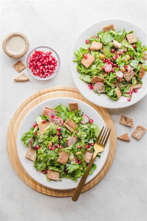 Fattoush Salad with Creamy Sumac Dressing - From My Bowl