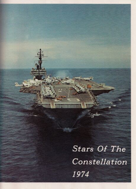 USS CONSTELLATION CVA-64 VIETNAM DEPLOYMENT CRUISE BOOK YEAR LOG 1974 - NAVY ☆ | eBay