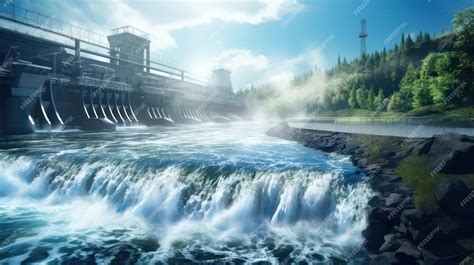 Premium AI Image | Hydroelectric Power Plant Dam