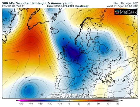 Severe storms and flooding for central Europe - cooler weather pattern