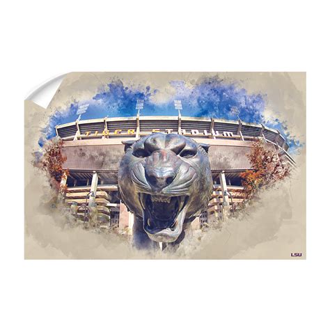 LSU-Tigers-LSU-Tiger-Watercolor-College-Wall-Art - College Wall Art