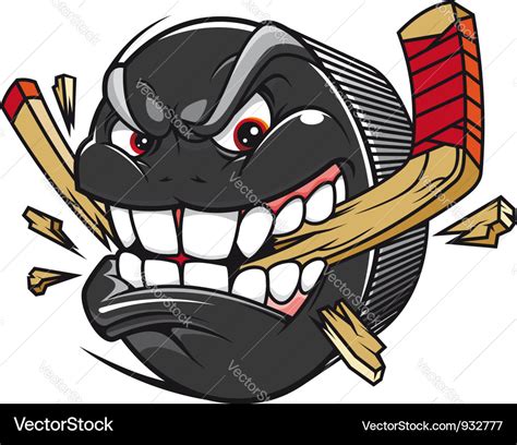 Cartoon hockey puck Royalty Free Vector Image - VectorStock