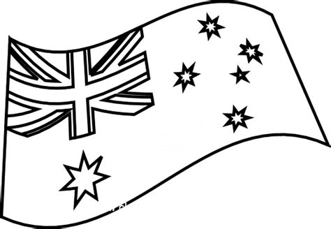 Australia Clipart- australia_flag_BW - Classroom Clipart