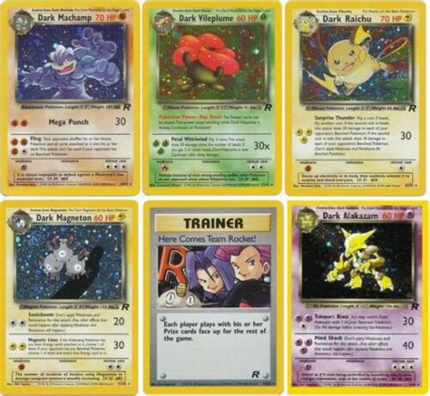 Holo (shiny) Dark Pokemon Cards Includes Charizard and blastoise (team ...