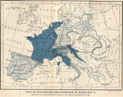 Map of Europe 1810 - the Dominion of Napoleon I (irrespective of ...