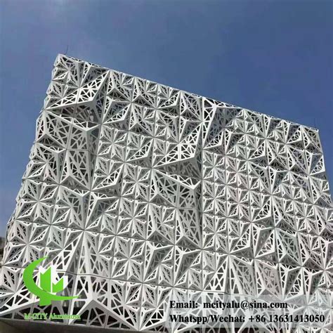 Architectural facade aluminum 3D Laser Cut Aluminum Panels , Outdoor Decorative Facade