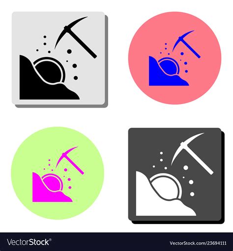 Mining flat icon Royalty Free Vector Image - VectorStock