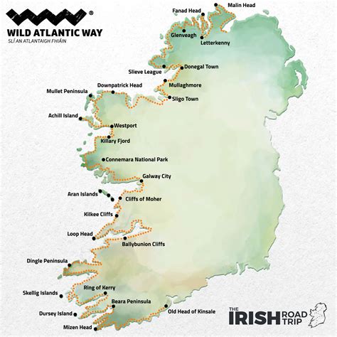 Wild Atlantic Way Map (Interactive With Attractions)