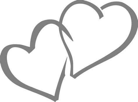 Hearts Double Silver Couple | Corazones, Imágenes gratis, Grafico vectorial