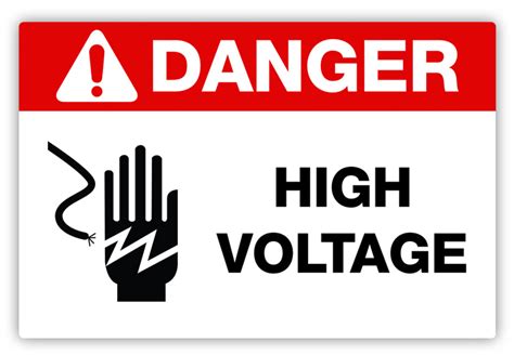 Danger - High Voltage Label