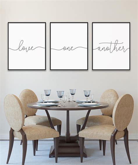 Love One Another Bible Quote Printable Poster Set of 3 | Etsy