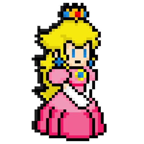 Princess Peach 8 Bit Sprite