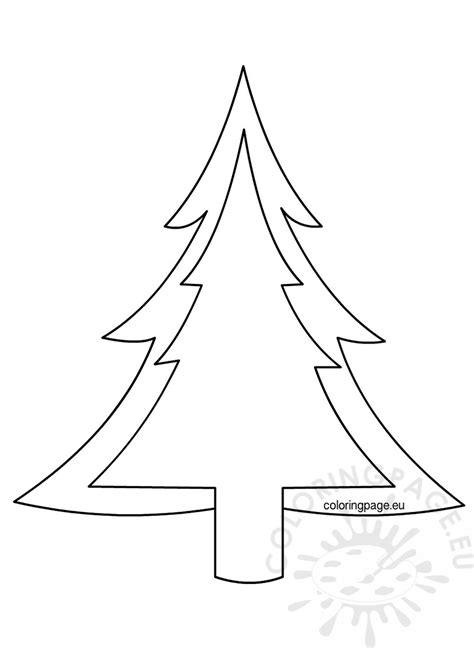 Christmas Tree outline pattern | Coloring Page