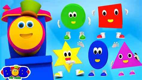 Five Little Shapes + More Kindergarten Rhymes by Bob The Train - YouTube