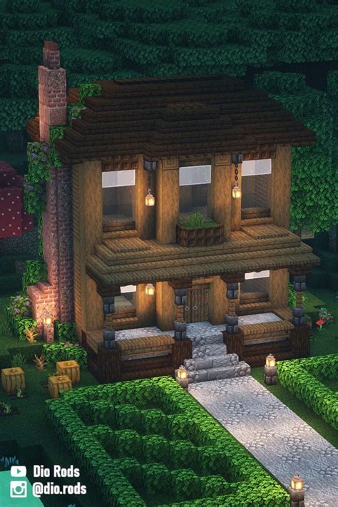 Minecraft Dark Oak and Spruce House! Small Mansion!