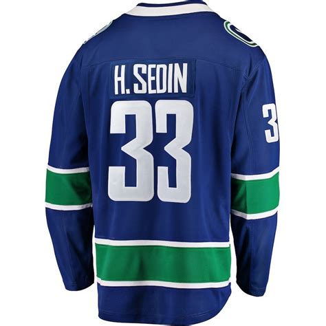 Men's Vancouver Canucks 2018 Henrik Sedin #33 Player Jersey Sewn on ...