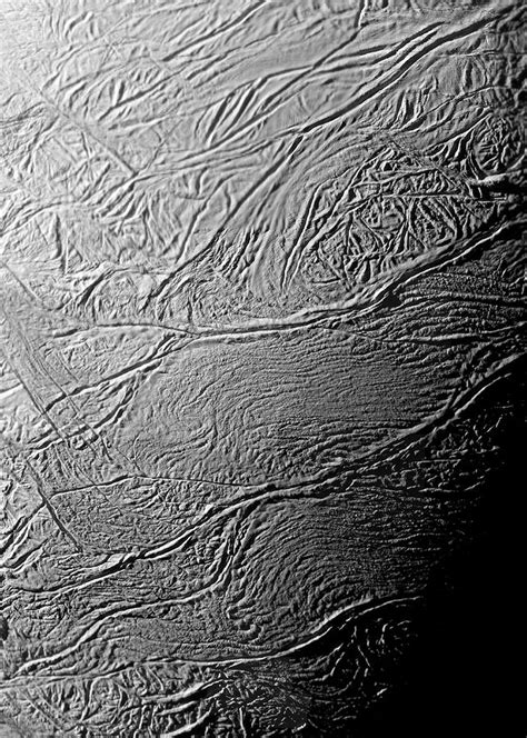 Enceladus' Surface Photograph by Nasa/science Photo Library