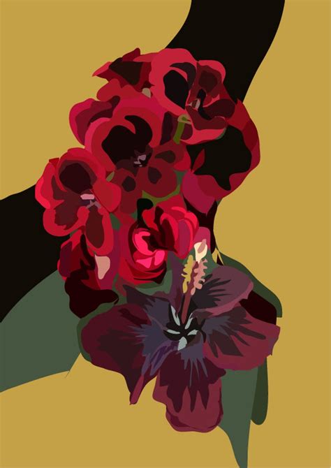 Scorpio Zodiac Art Print Flowers Geranium Hibiscus - Etsy