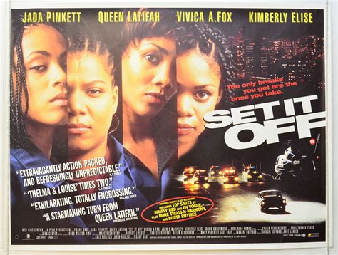 SET IT OFF (1996) Quad Movie Poster - Jada Pinkett, Queen Latifah, Vivica Fox | eBay