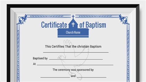 Free Certificate Of Baptism Printable - You can have all kinds of ...