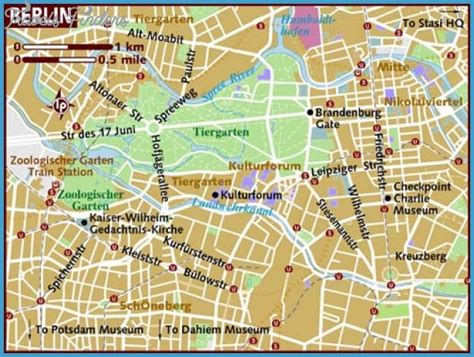 Berlin Map Tourist Attractions - TravelsFinders.Com