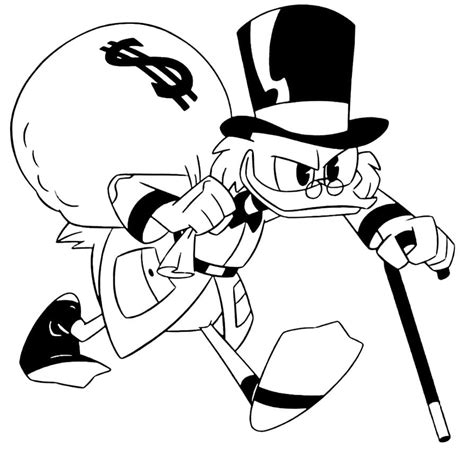 Scrooge Mcduck And His Money Coloring Page Free Printable Coloring ...