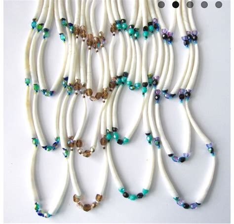 Dentalium | Necklace patterns, Beaded jewelry, Shell jewelry